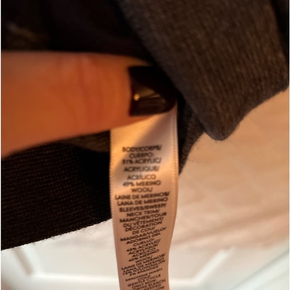 NWOT LOFT Merino Wool Color Contrast Sweater - Picture 6 of 7